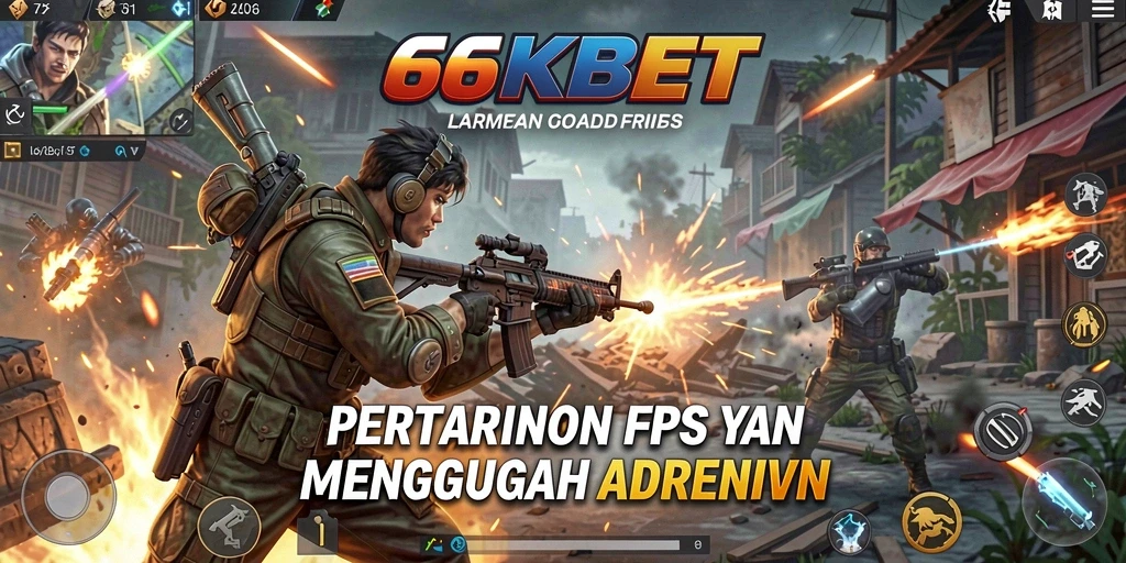 Tangkapan layar dari gameplay dinamis 66KBET dengan aksi tembak-menembak yang seru.