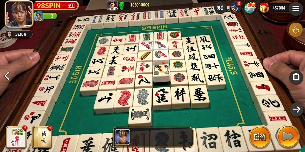 Screenshot gameplay 98SPIN yang menampilkan tantangan Mahjong.