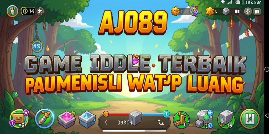 Tampilan gameplay AJO89 dengan elemen strategi Idle yang menyenangkan.