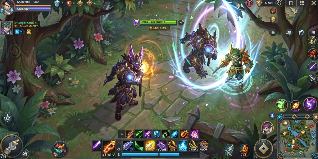 Screenshot gameplay ASIA200 menampilkan aksi seru dan lingkungan yang menakjubkan.