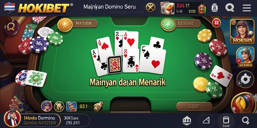 Screenshot HOKIBET menampilkan momen seru permainan Domino.