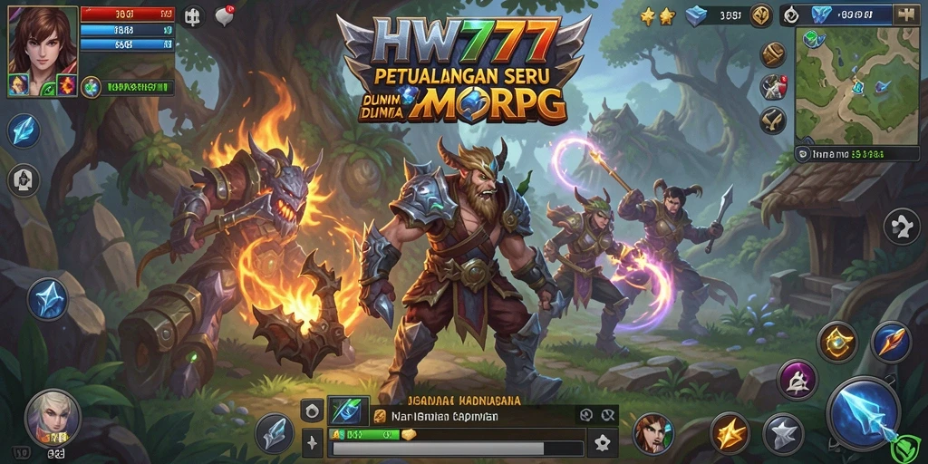 Menampilkan aksi mendebarkan dalam dunia MMORPG HW777.
