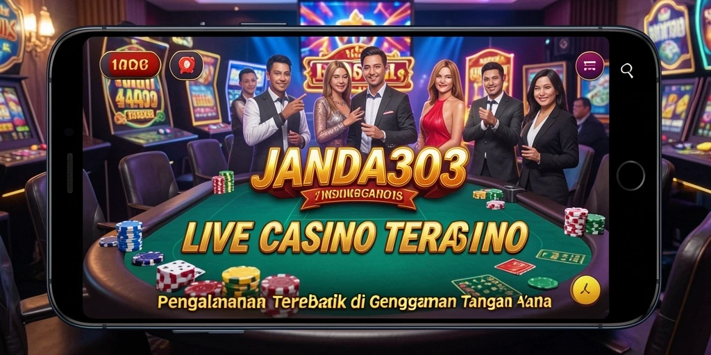 Tampilan utama JANDA303 dengan gameplay Live Casino yang menarik.