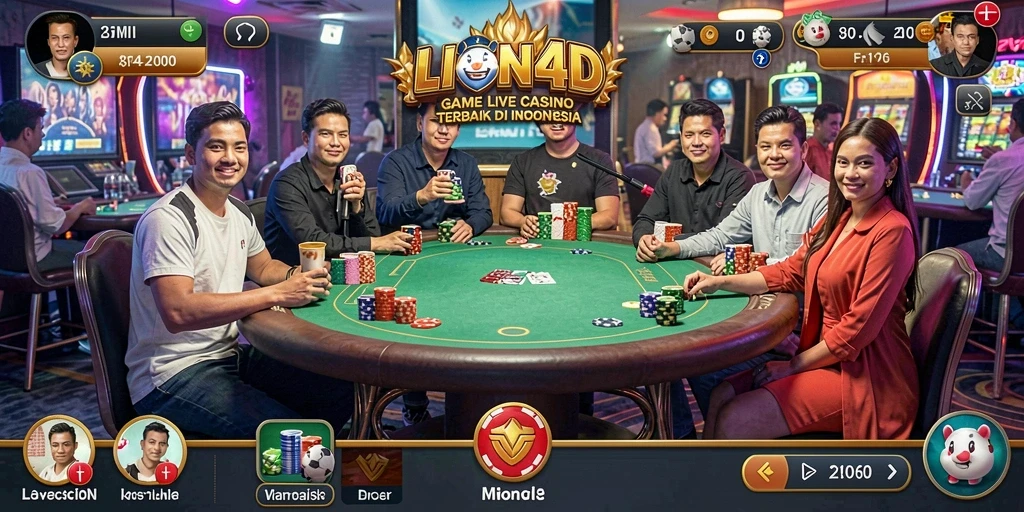 Tampilan gameplay Live Casino LION4D yang seru dan menarik.