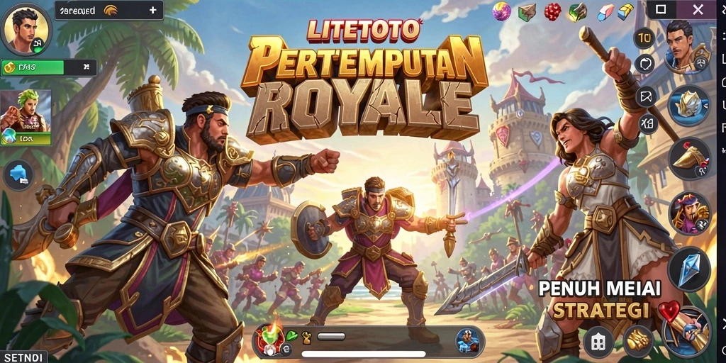 Tangkapan layar LITETOTO menampilkan pertempuran intens di medan perang.
