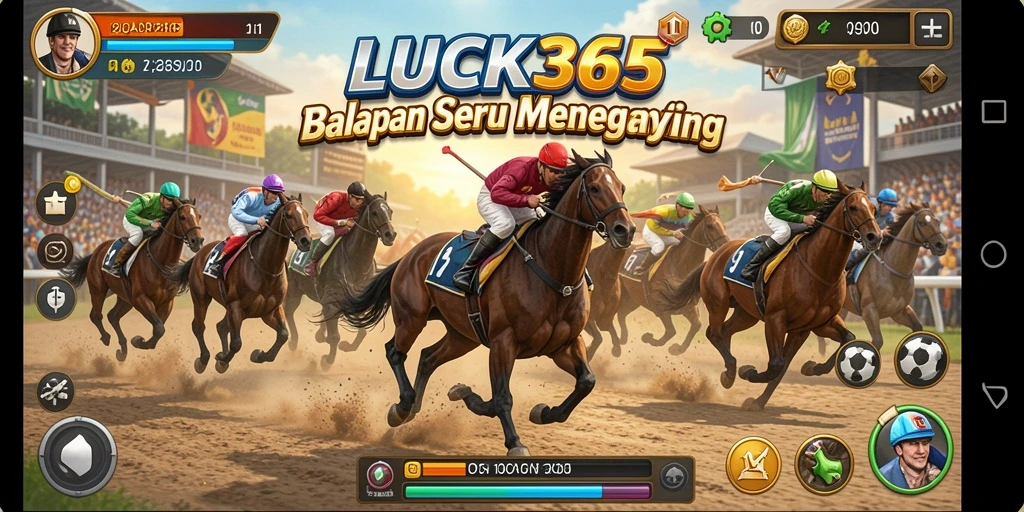 Tangkapan layar LUCK365 menampilkan serunya gameplay balap yang mendebarkan.