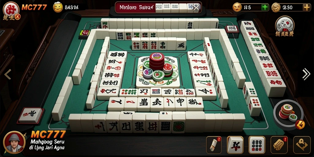 Tampilan gameplay seru dan menantang dalam MC777 Mahjong.