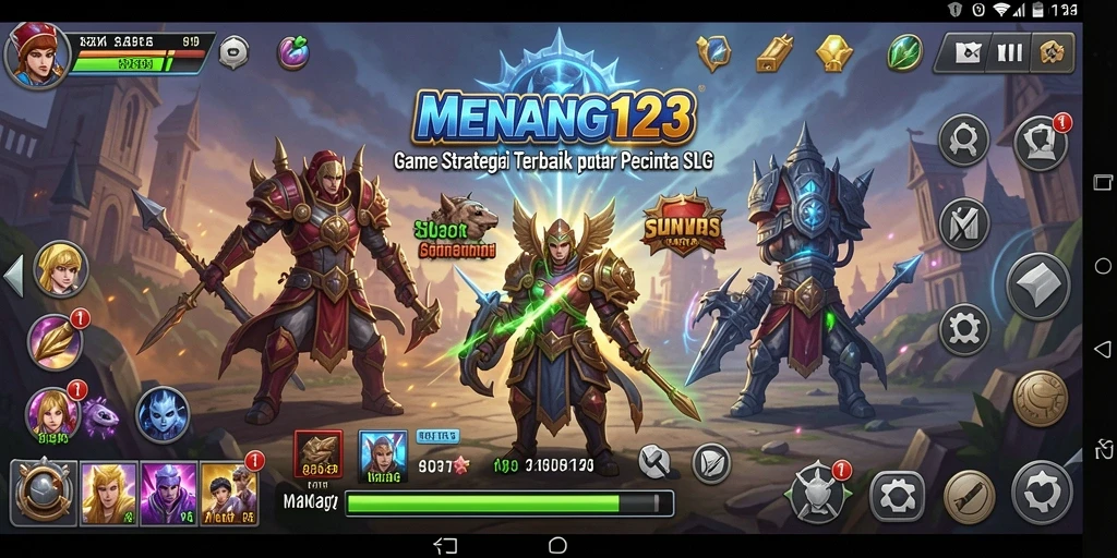 Tampilan gameplay <strong>MENANG123</strong> dengan strategi dan pertempuran yang menarik.