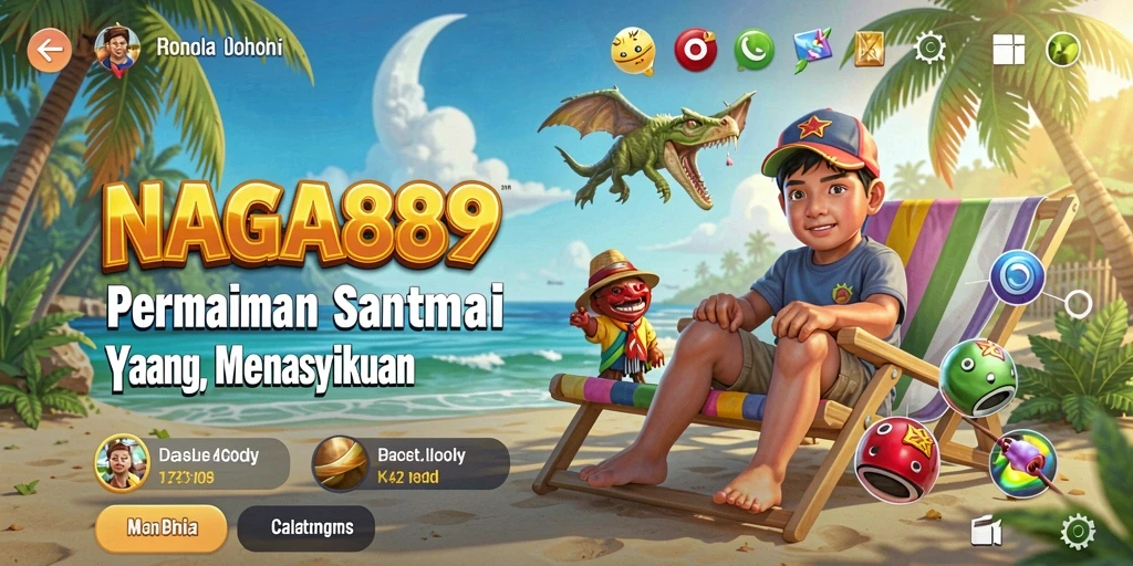 Tampilan gameplay NAGA889 yang penuh warna dan menyenangkan.