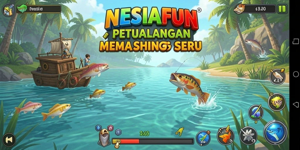 Tangkapan ikan yang menakjubkan dalam gameplay NESIAFUN.