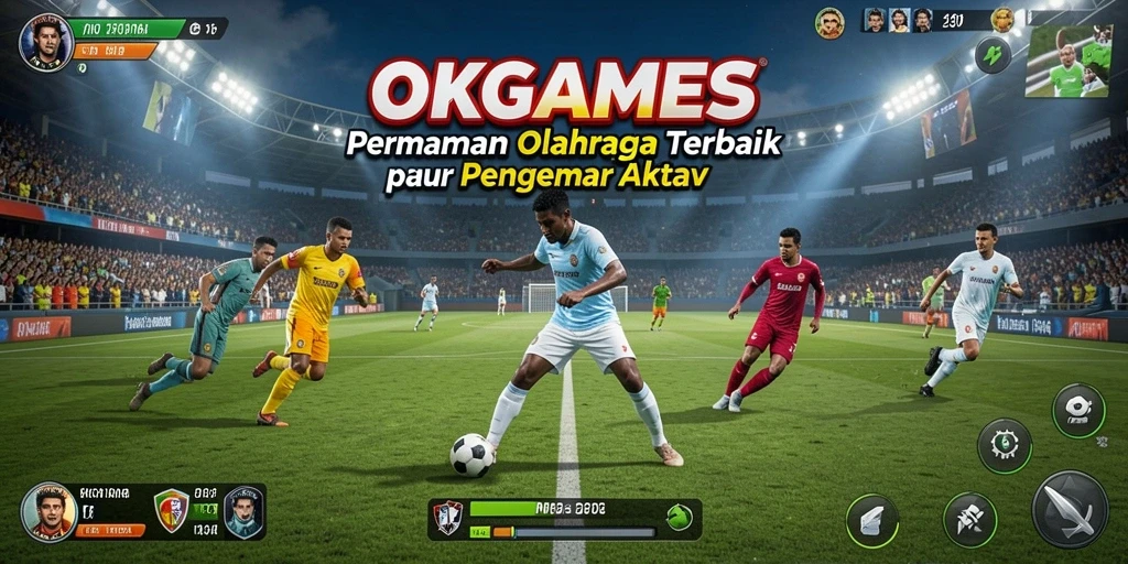 Tampilan gameplay olahraga yang seru dan dinamis.