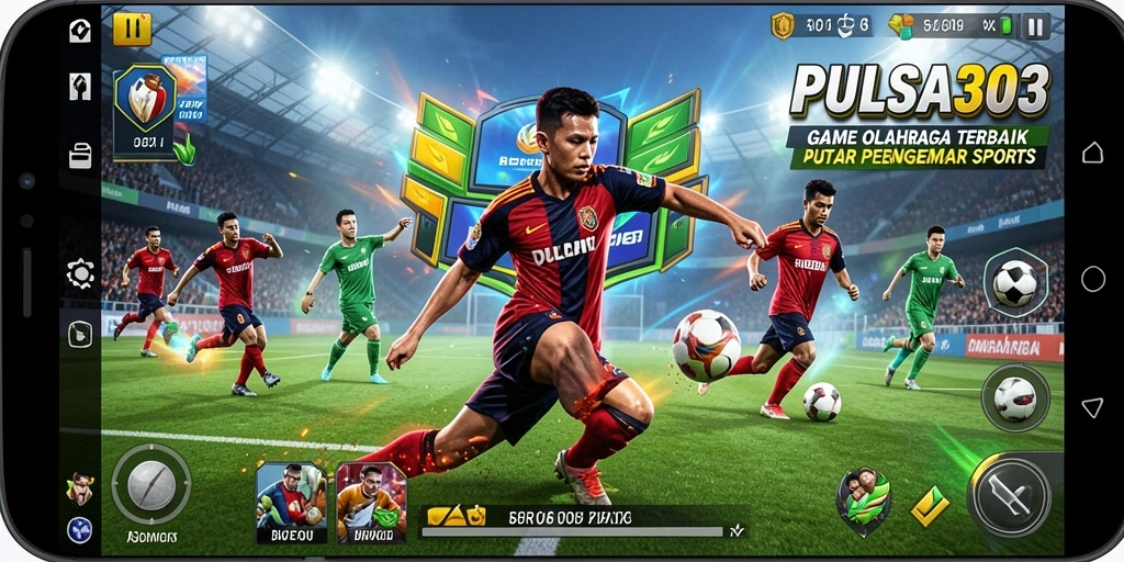 Screenshot menunjukkan aksi seru dalam permainan <strong>PULSA303</strong> yang menggambarkan olahraga dengan detail realistik.
