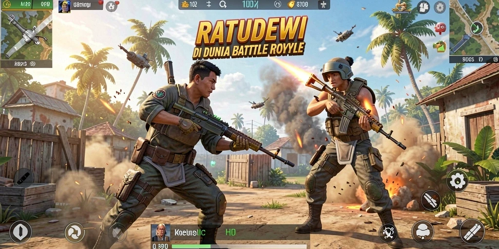 Gameplay epik dalam RATUDEWI saat pemain bersaing untuk menang.