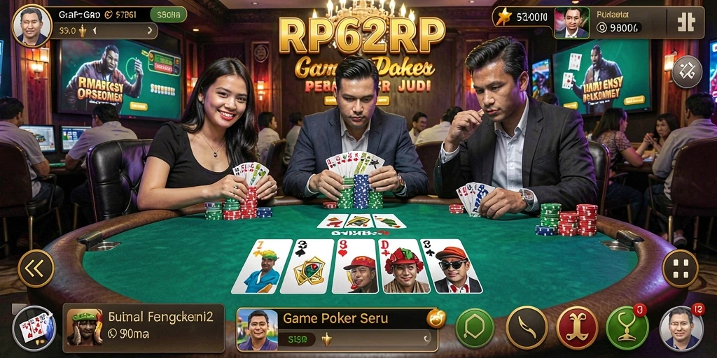 Tampilan permainan Poker yang seru di RP62RP dengan grafis memukau.