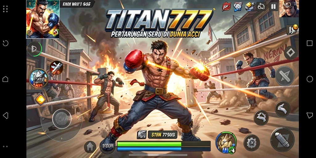Tampilan menarik dari gameplay aksi di TITAN777.