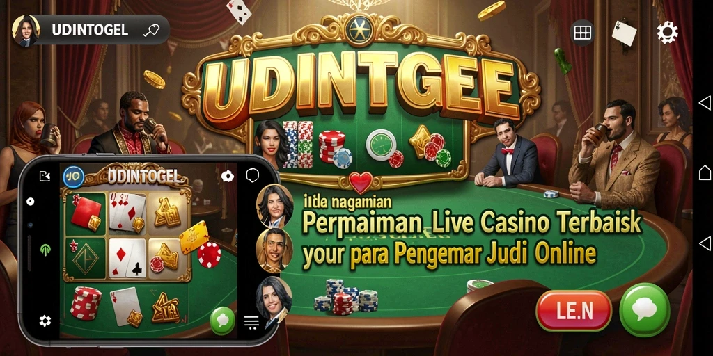 Tampilan menarik dari gameplay live casino di UDINTOGEL.