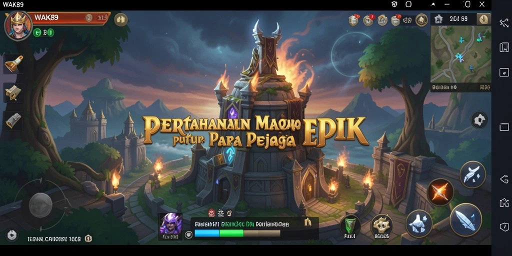 Tampilan gameplay strategis dan menegangkan dalam WAK89.