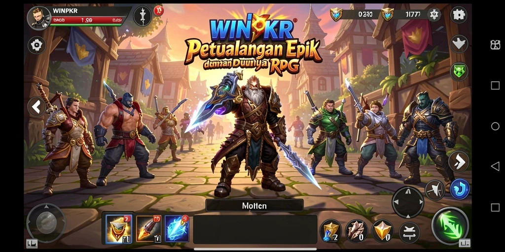 Tampilan gameplay RPG yang menakjubkan di WINPKR.