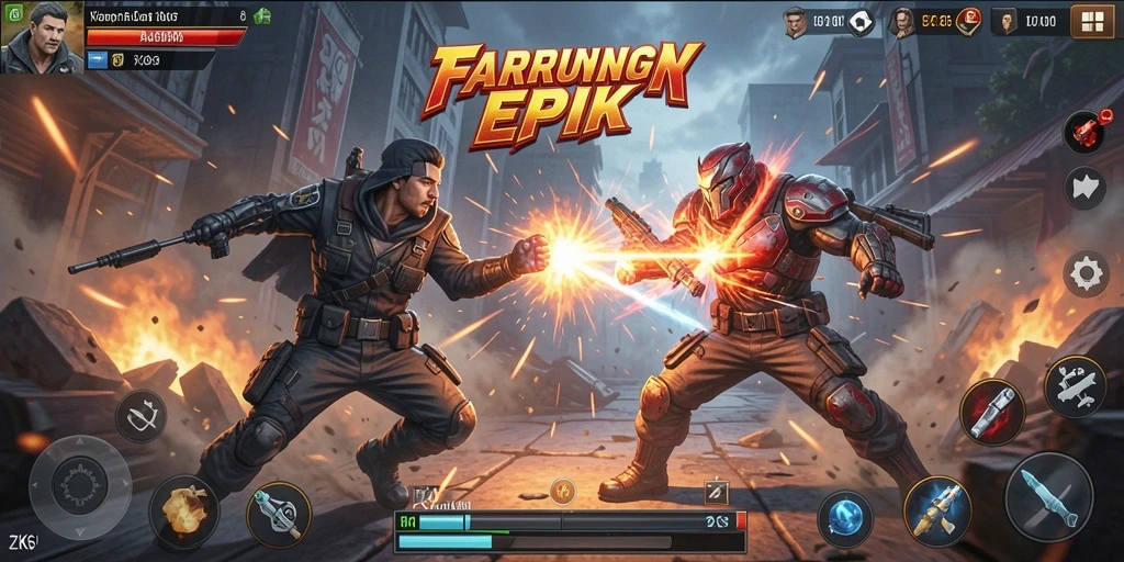 Screenshot gameplay ZK6 dengan aksi pertarungan yang intens.